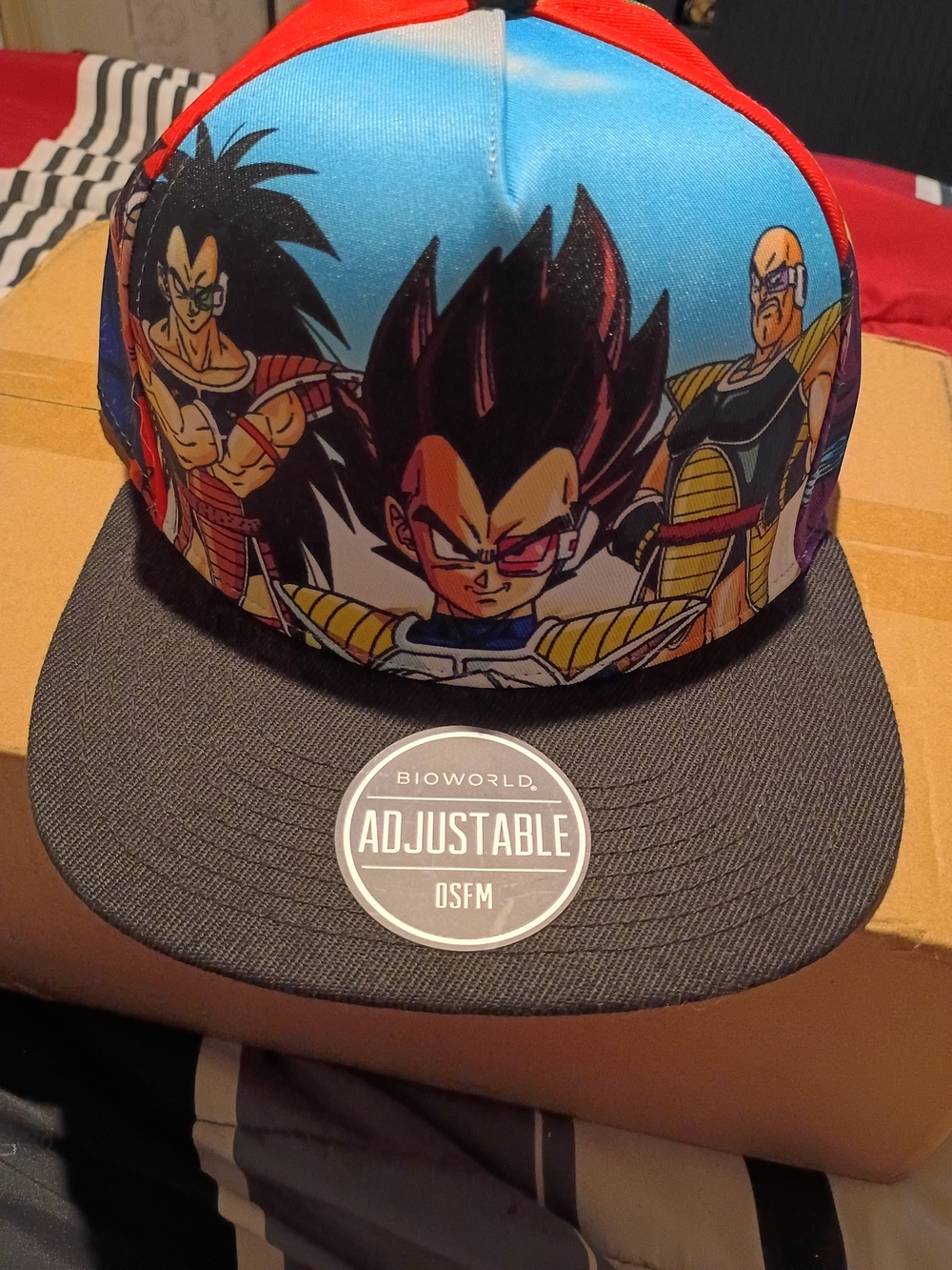 Bioworld Red, Blue and Black Dragon Ball Z Snapback Hat